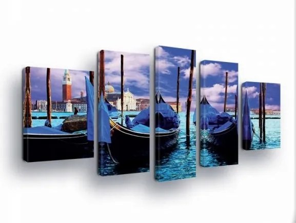 Vászonkép 170x100 Velence gondola csatorna Olaszország városkép víz építészet