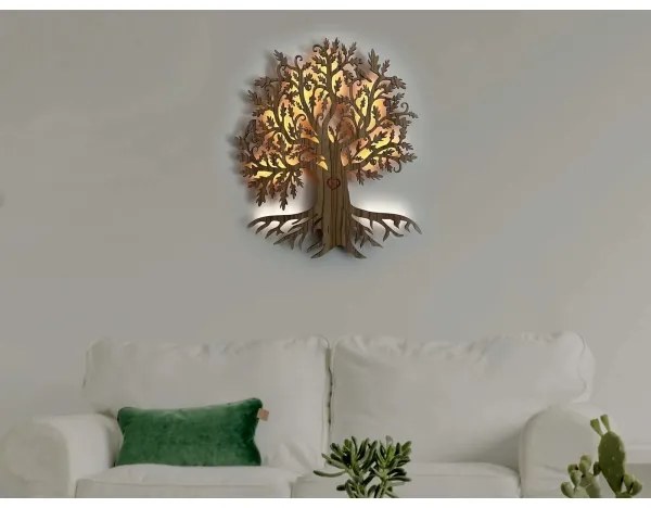 Li-Go 5747/DUB2 - LED fali dekoráció LED/10W/230V 45x55 cm tölgy