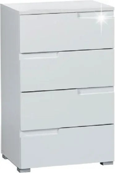 SPICE komód, fényes fehér