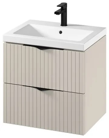 Cersanit S801-541 - TIRSO fali fürdőszobai szekrény mosdóval 60x45 cm bézs