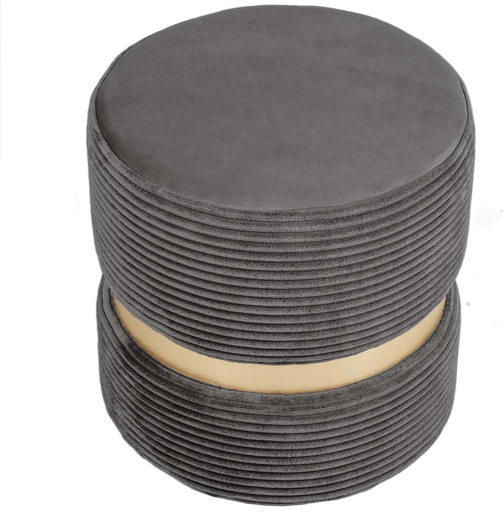 Ring puff - arany gyűrű - L49 - petrolszürke bársony R
