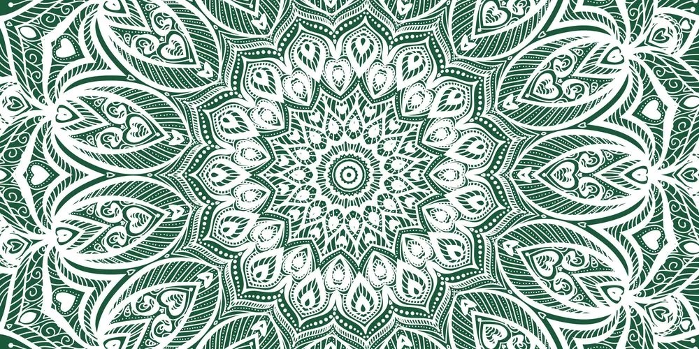 Kép harmónia Mandala zöld alapon