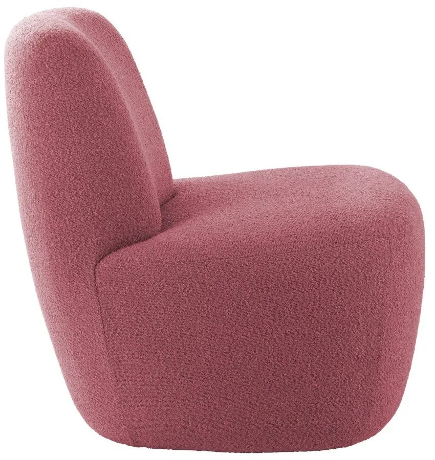 Rózsaszín buklé fotel Ada – Leitmotiv