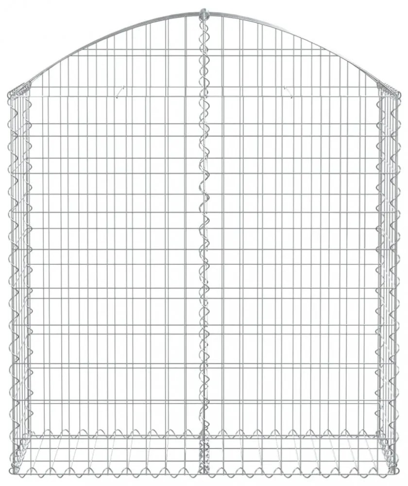 íves horganyzott vas gabion kosár 100x30x100/120 cm