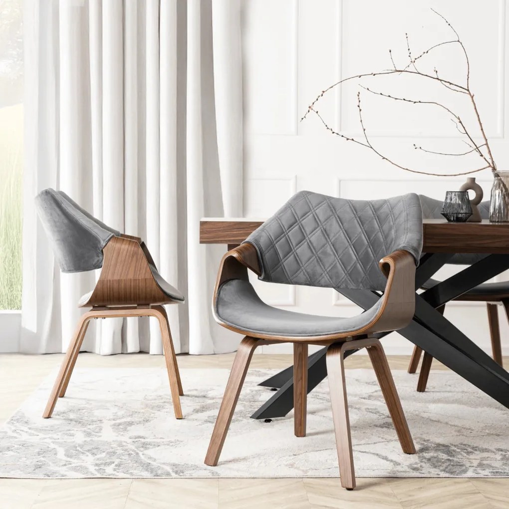 Szürke Bársony Étkezőszék. LUISE