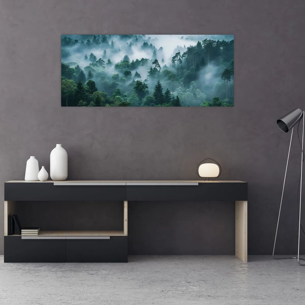 Kép - Erdő ködben (120x50 cm)