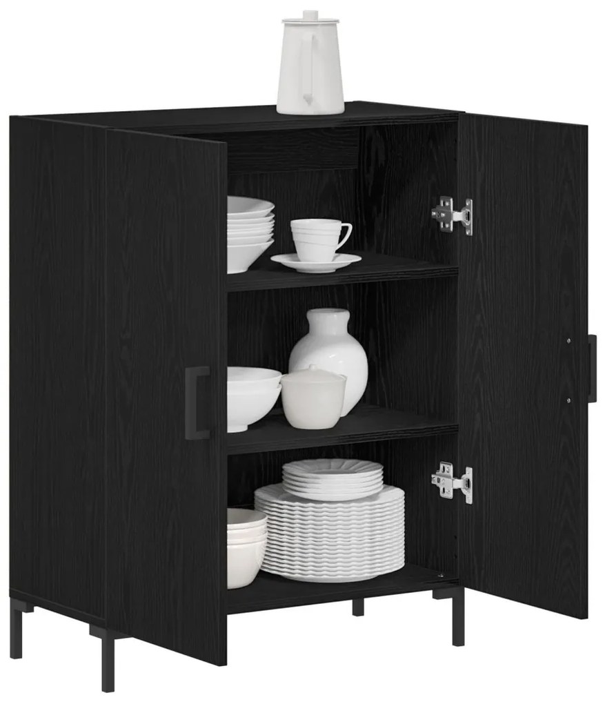 Fekete Tölgy Válaszfal 69,5x34x90 cm Épített Fa