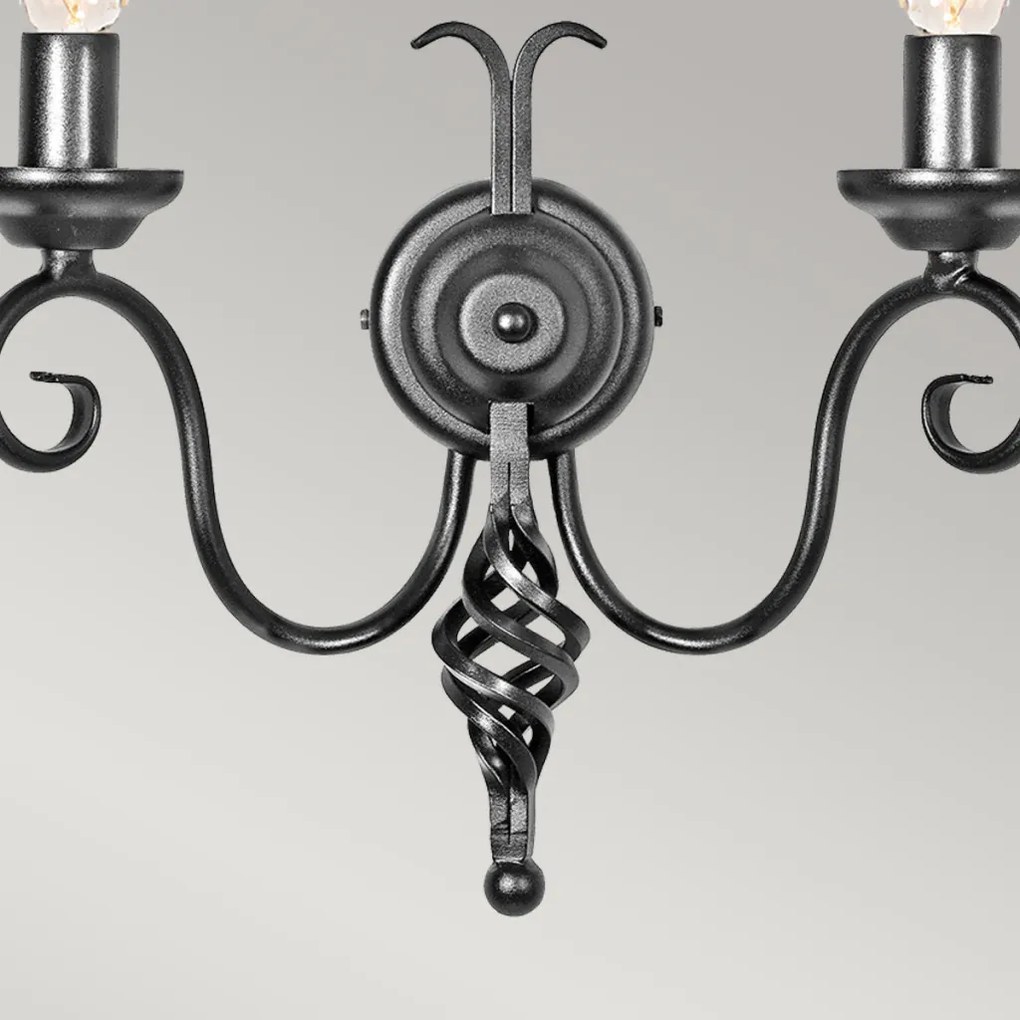 Elstead Lighting HARLECH HR2A-BLACK Fali lámpa 2x60W/E14