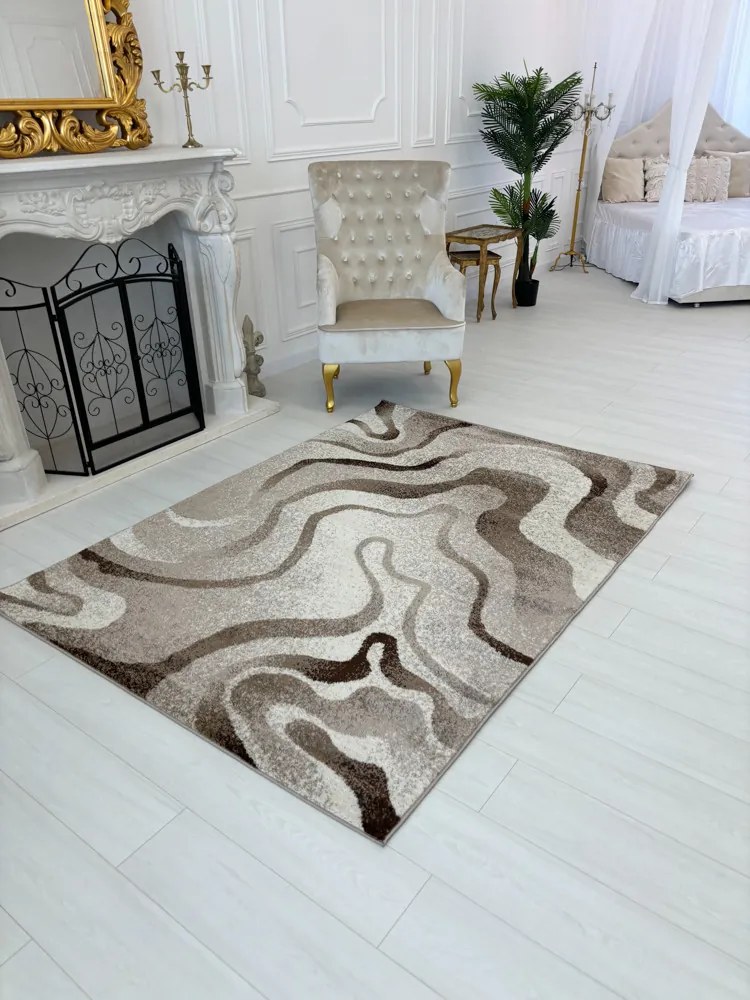 Nora 6036 bézs modern szőnyeg 60x110 cm