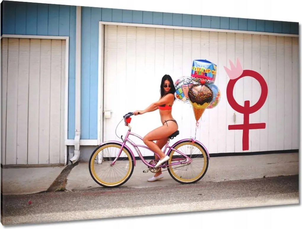 Képek 120x80 Csaj a kerékpáron