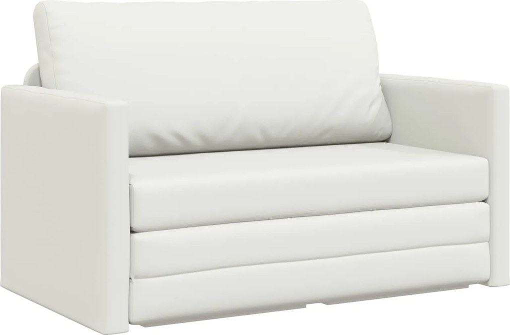 vidaXL Hajtogatható Kanapéágy Fehér 124 x 71 x 78 cm PVC