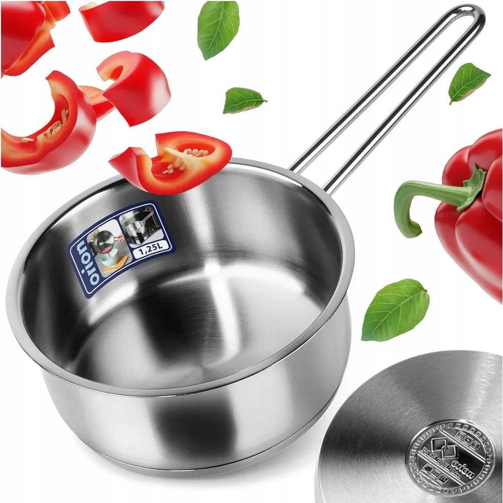 Serpenyő Serpenyő kis fazék hosszú nyéllel rozsdamentes acél 16 cm 1,25