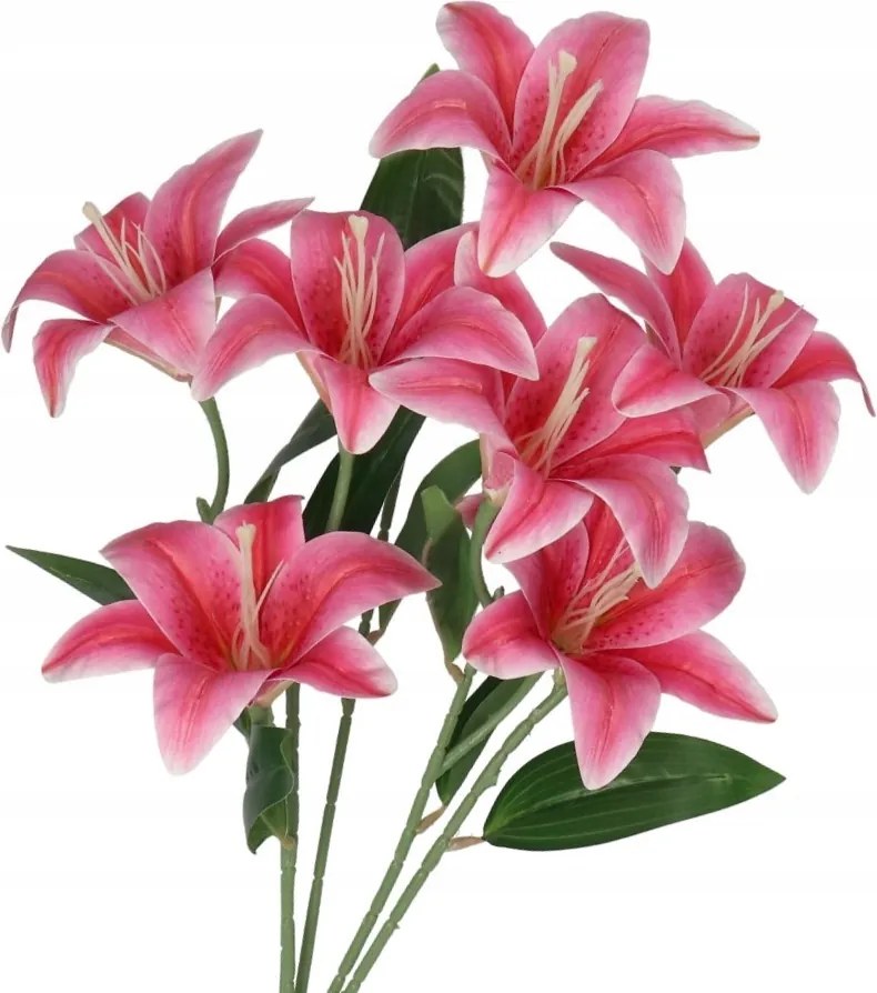 Liliom Csokorban Művirágok Élő 58 CM Nagy Csokor