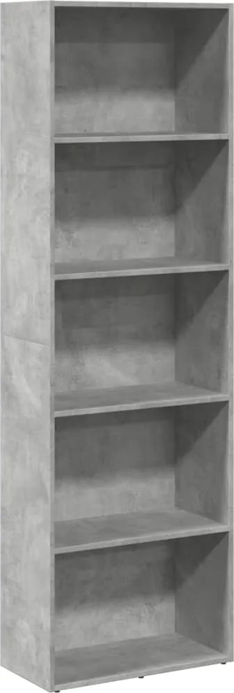 vidaXL betonszürke szerelt fa könyvespolc 60 x 30 x 189 cm
