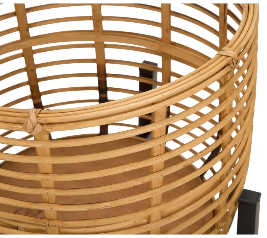 2 db-os rattan virágtartó állvány szett, magasság 47 cm - Mauro Ferretti