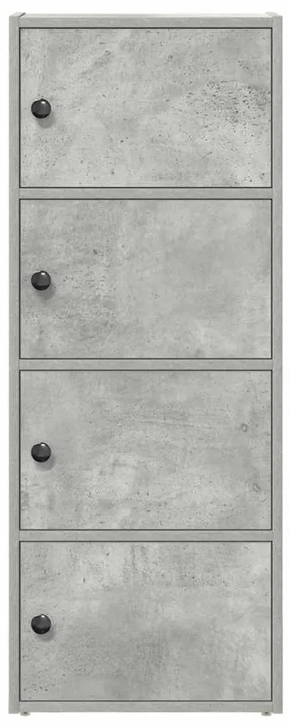 betonszürke szerelt fa könyvespolc 40x24x102 cm
