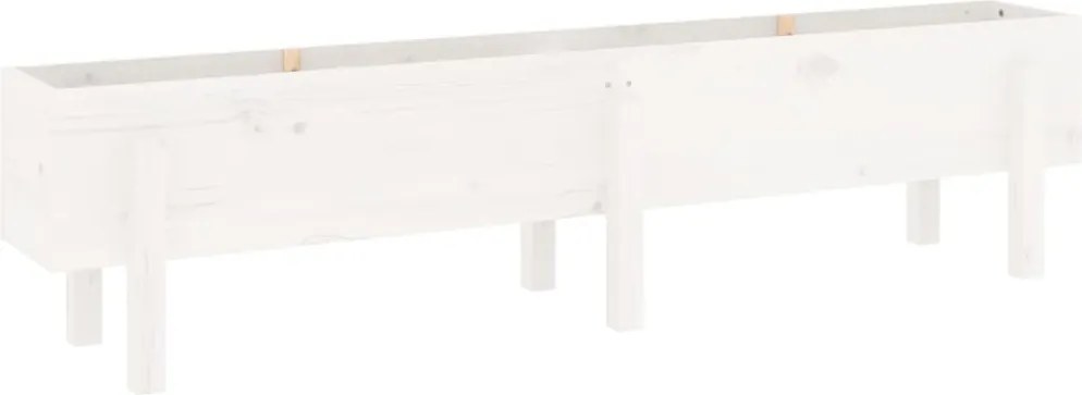 vidaXL fehér tömör fenyőfa kerti magaságyás 160 x 30 x 38 cm