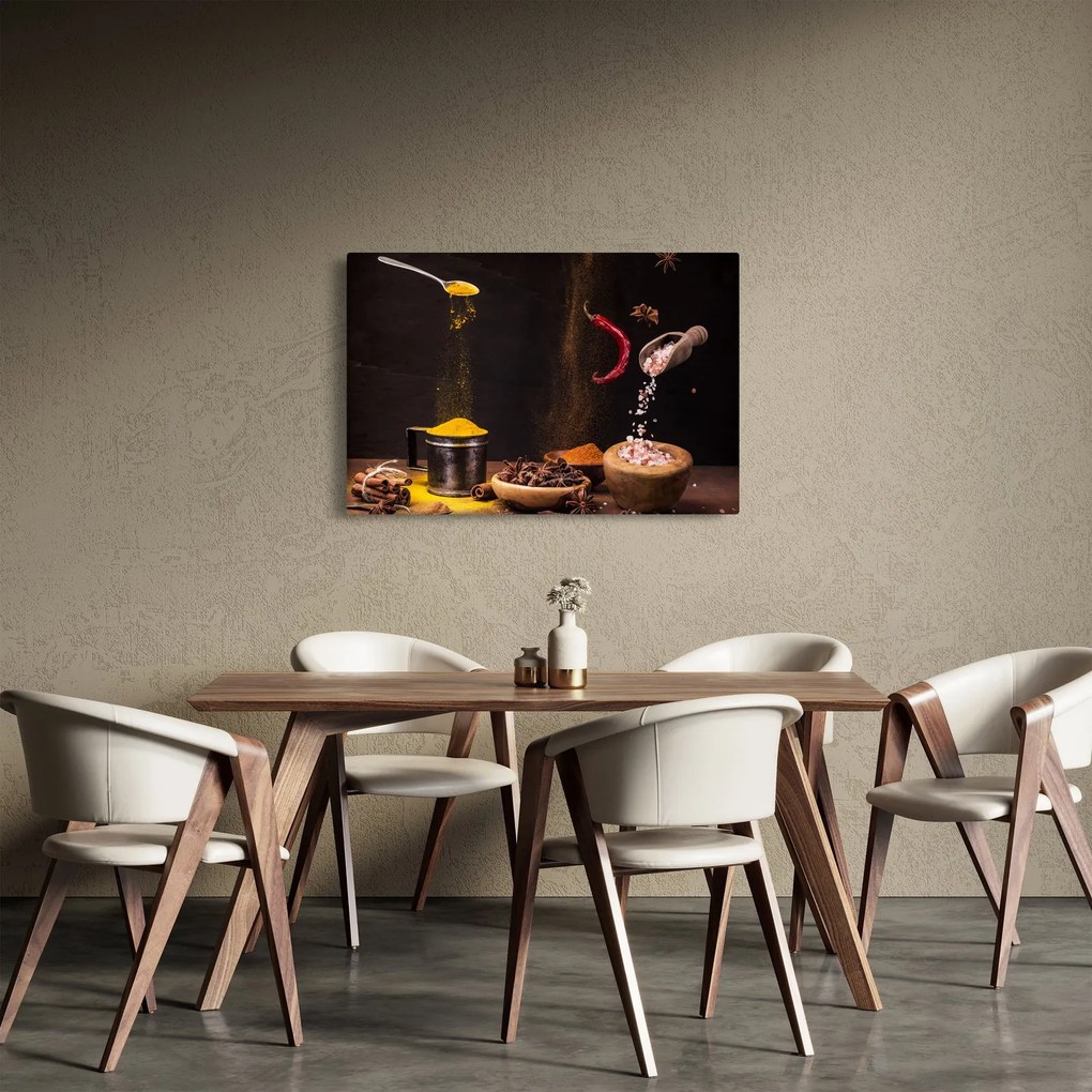 Kép - Fűszerek mozgásban (90x60 cm)