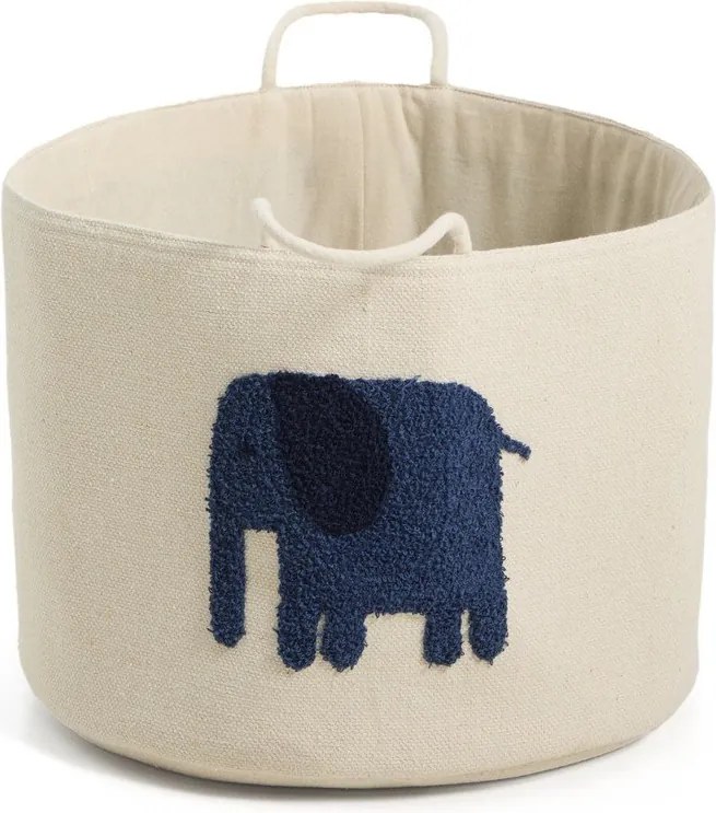 Elefántcsont színű textil játéktároló kosár ø 45x30 cm Tandani – Kave Home