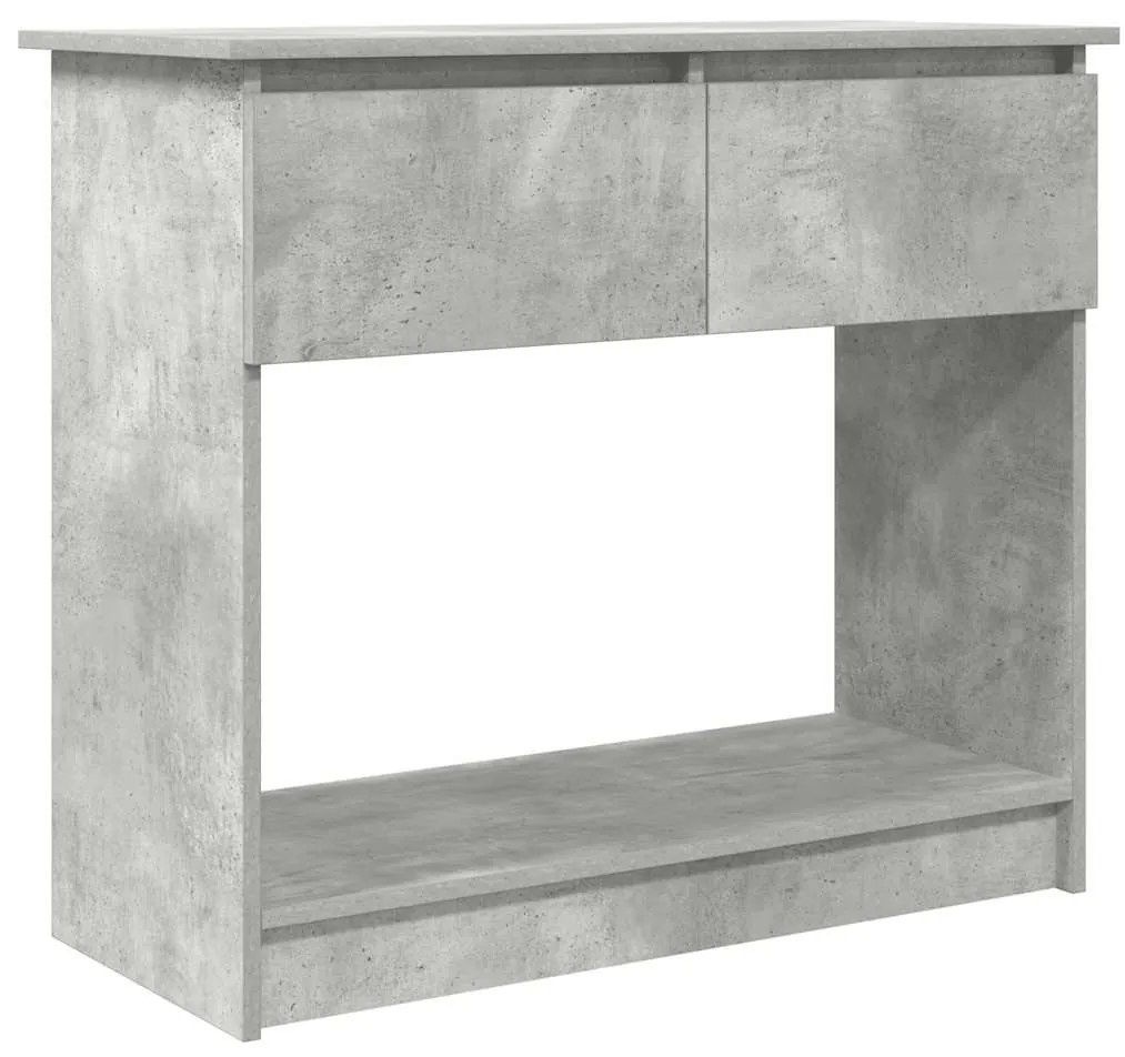 betonszürke konzolasztal fiókokkal 85,5x38,5x74,5 cm
