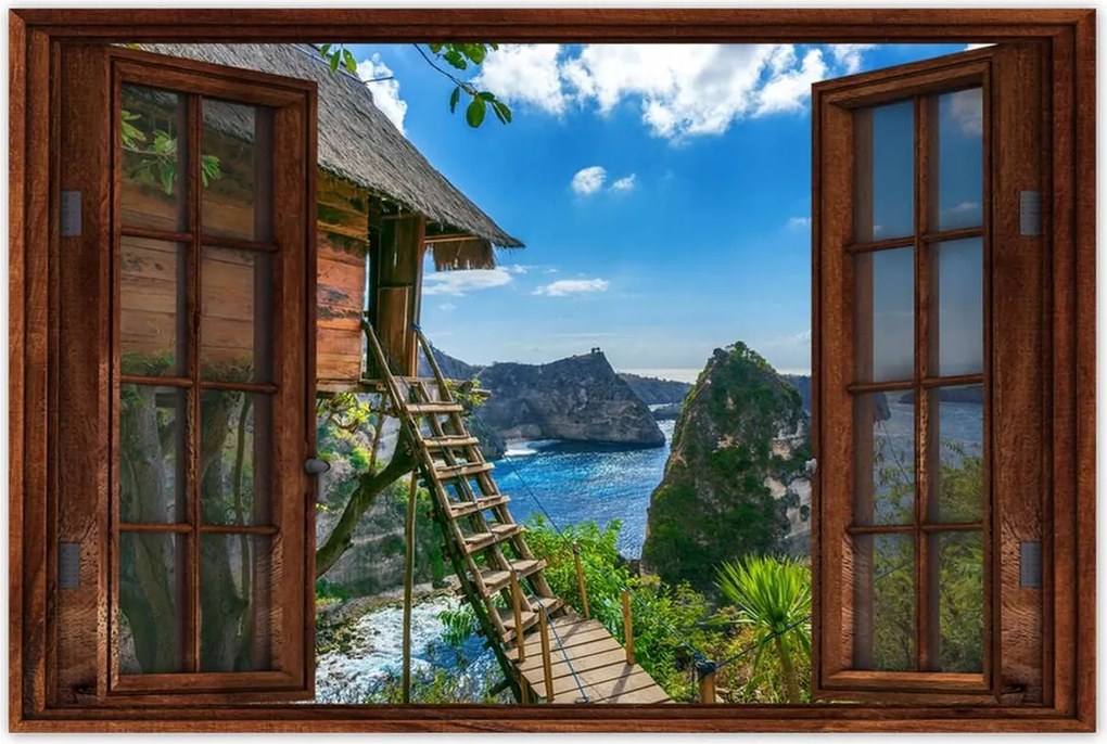 Poszterek 90x60 Faház Tenger