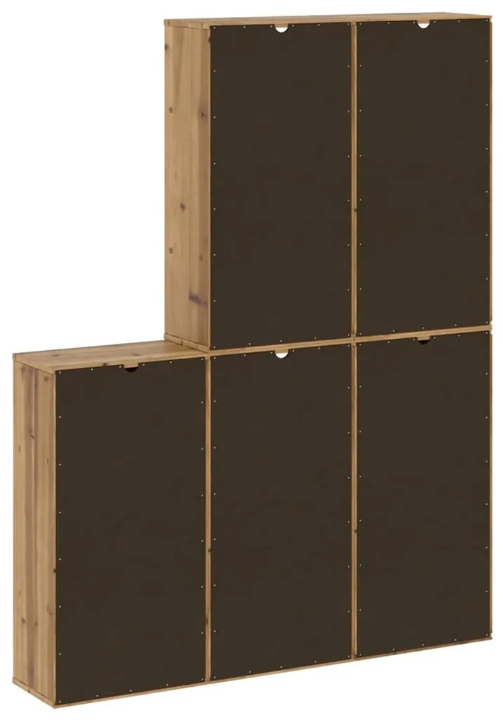 5 db tömörfa fenyőfa oldalsó szekrény ODDA 40x24x79 cm