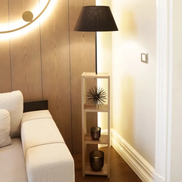 Állólámpa AYD 1xE27/40W/230V barna/fekete