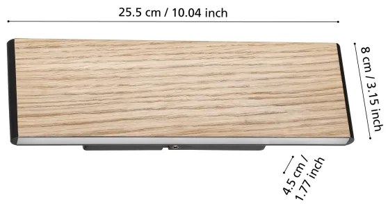 Eglo 390127 - LED Fali lámpa CLIMENE 2xLED/4,2W/230V 3000K tölgy