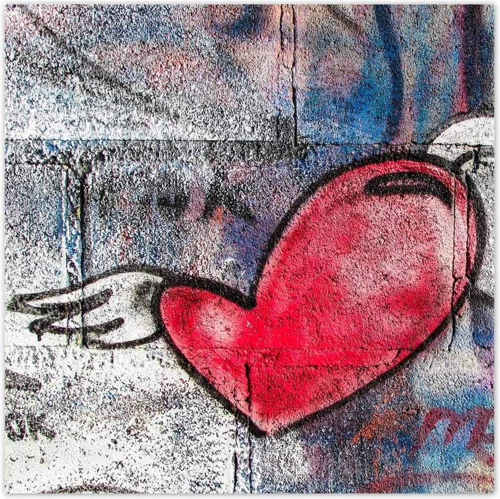 Poszterek 30x30 Szív graffiti