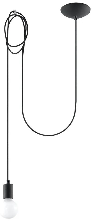 Fekete függőlámpa Spider – Sollux