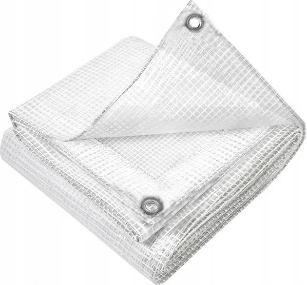 8m x 10m Vastag Védőponyva 100g/m2 erősített Átlátszó