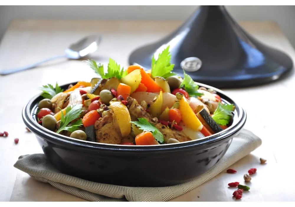 Flame fekete tajine edény, ⌀ 32 cm - Emile Henry