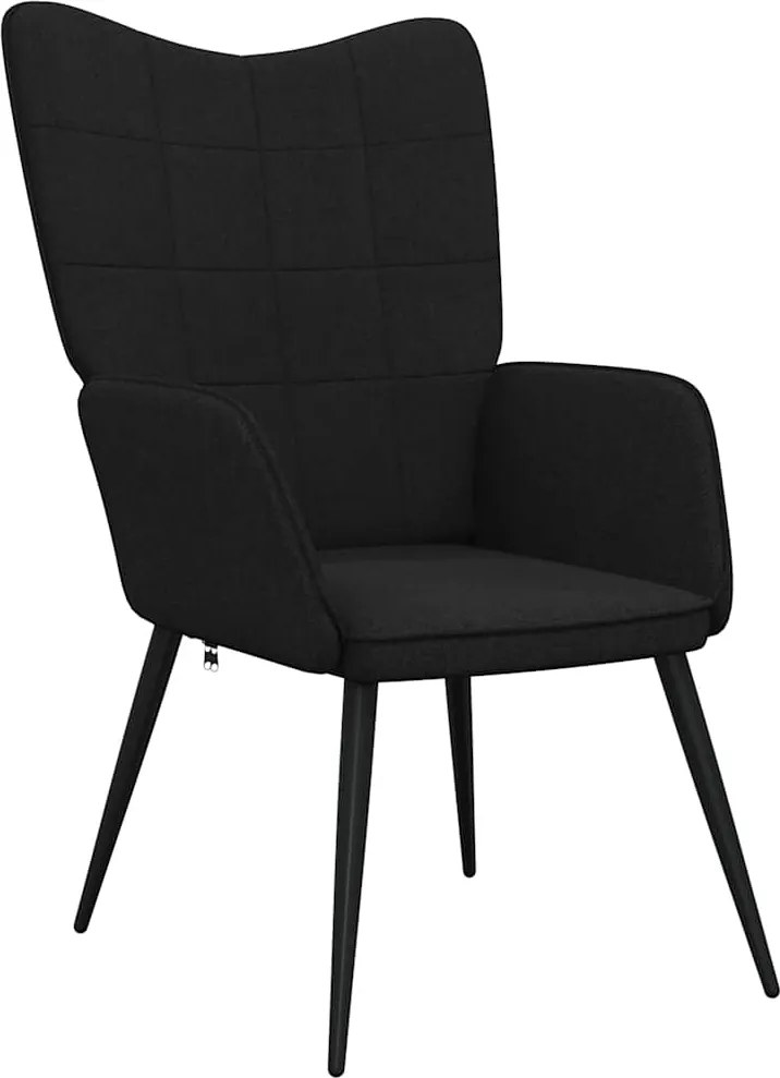vidaXL fekete szövet pihenőfotel