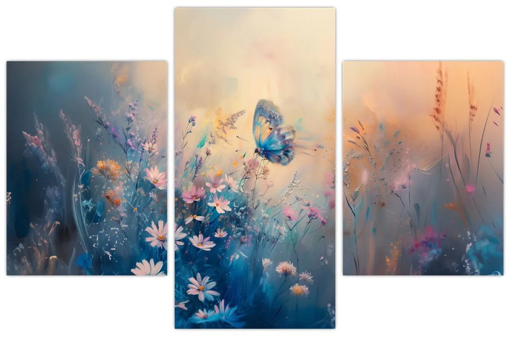 Kép - Rét pillangóval (90x60 cm)