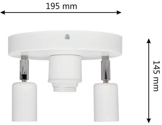 Spotlámpa CENTRO 3xE27/15W/230V fehér