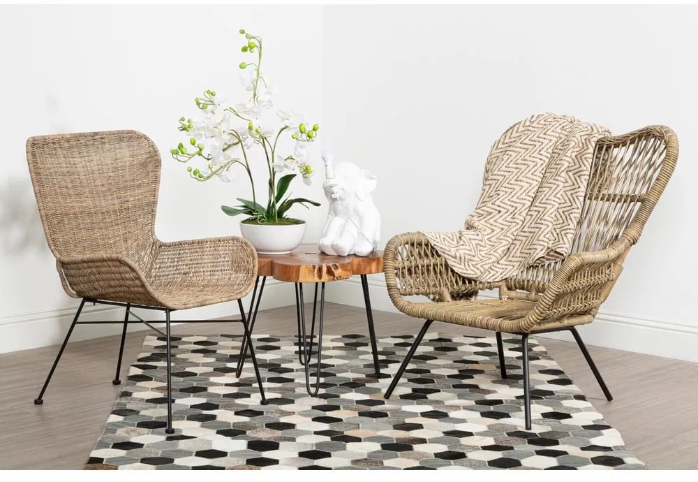 Tárolóasztal akácfa asztallappal 50x50 cm Nandri – Premier Housewares