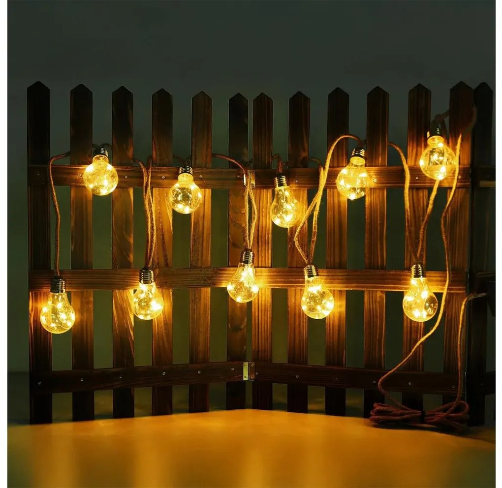 Globo 33694-10 - LED Napelemes dekoratív lánc 50xLED/0,06W/3,2V IP44