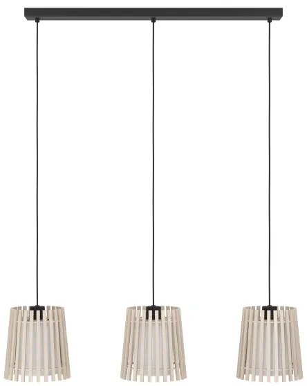 Eglo 900903 - Csillár zsinóron FATTORIA 3xE27/25W/230V