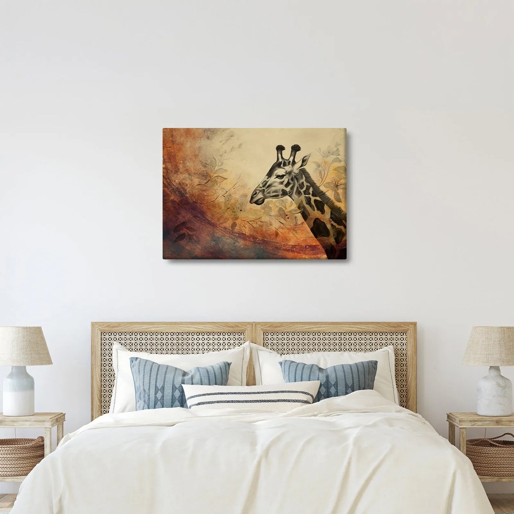 Kép - Zsiráf, festmény (70x50 cm)