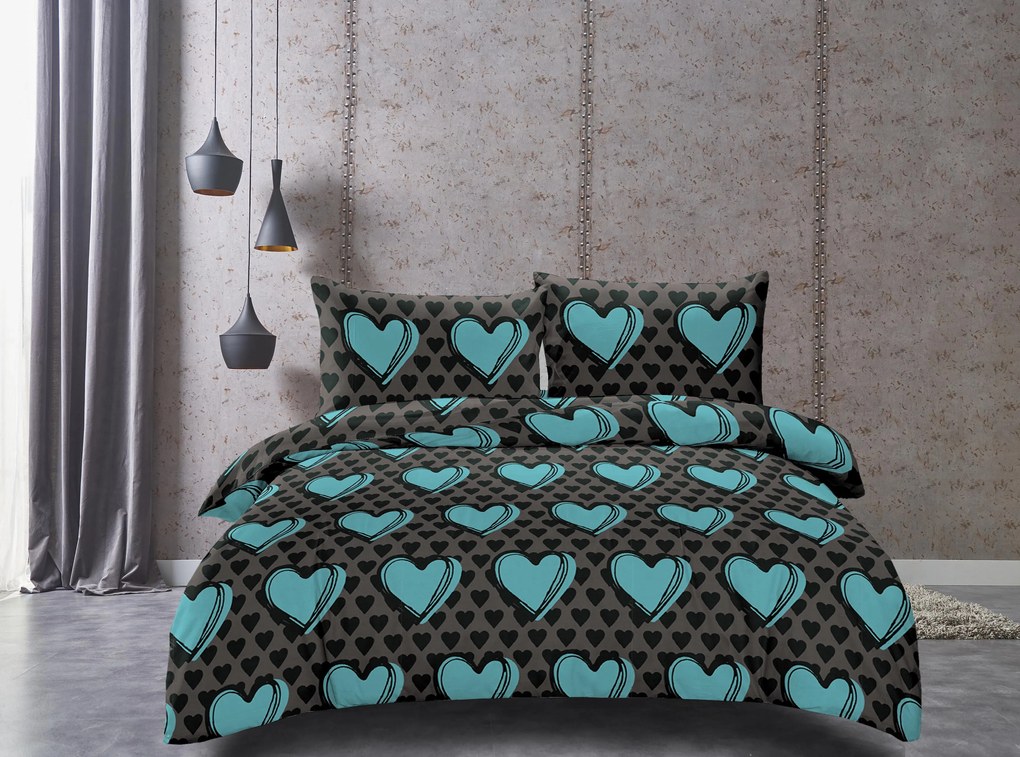 KASUGA türkiz mikroszálas ágyneműhuzat Ágyneműhuzat mérete: 70 x 90 cm | 140 x 220 cm