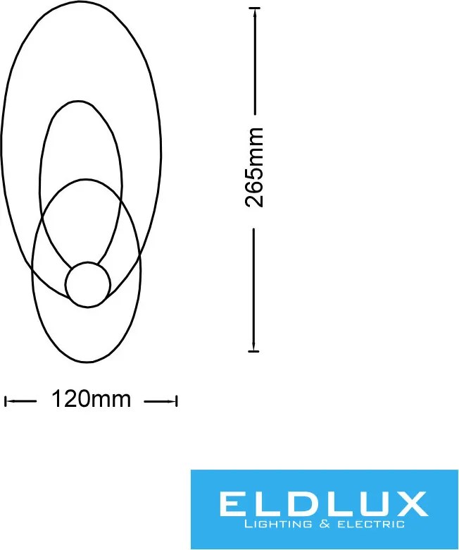 UNIVERSO Fali lámpa LED 9w 450lm 4000k IP20 120×265mm fehér