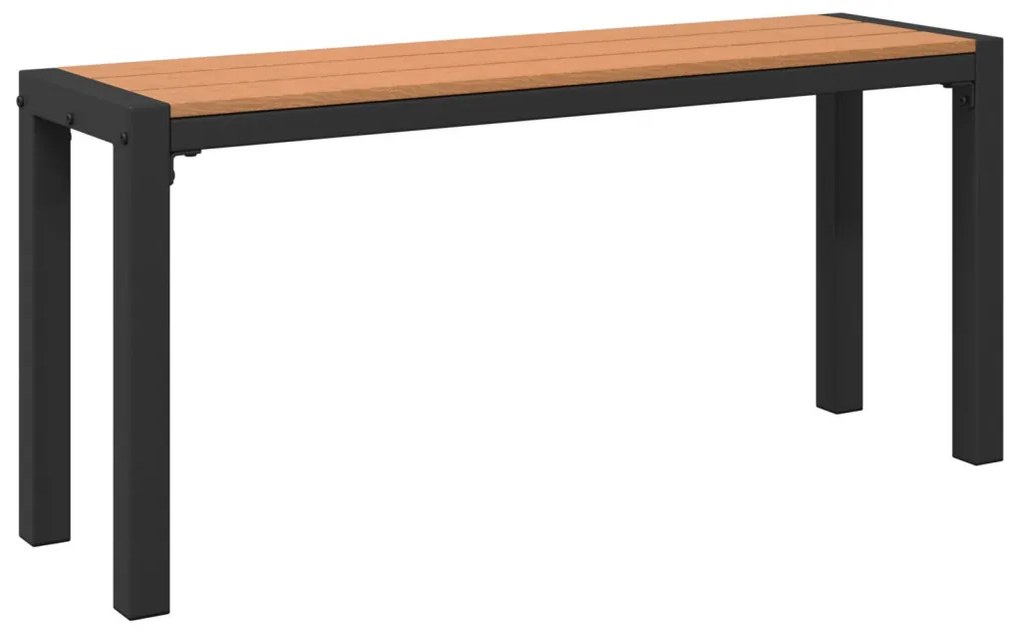 Kerti pad 100 cm Acél és WPC Barna és Fekete