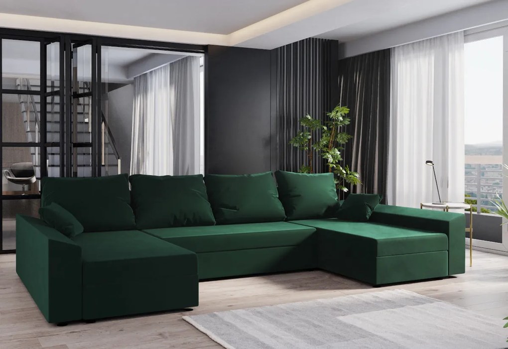 PAMELA ágyazható U alakú ülőgarnitúra - sawana 14/sawana 05