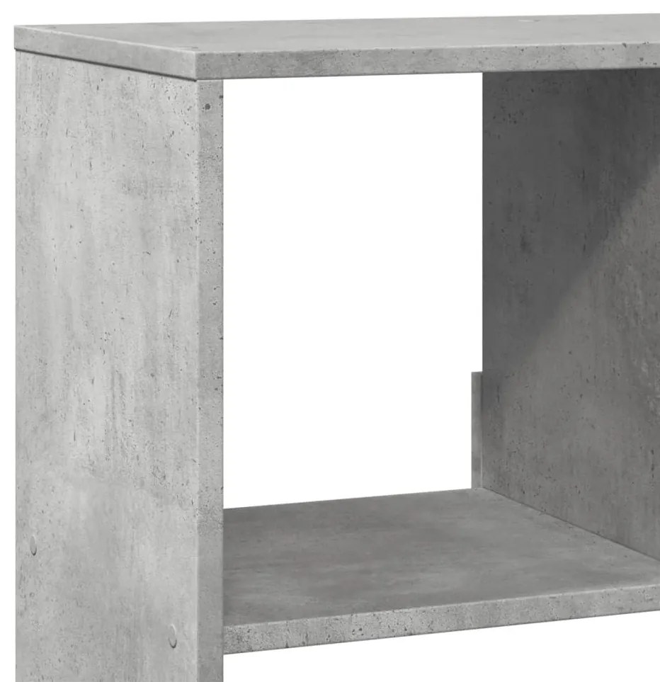 betonszürke szerelt fa könyvespolc 100 x 33 x 156,5 cm