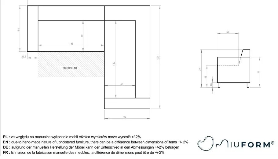 Világosszürke kinyitható-tárolóhelyes sarokkanapé (jobb oldali-L alakú) Classy Sophie – Miuform