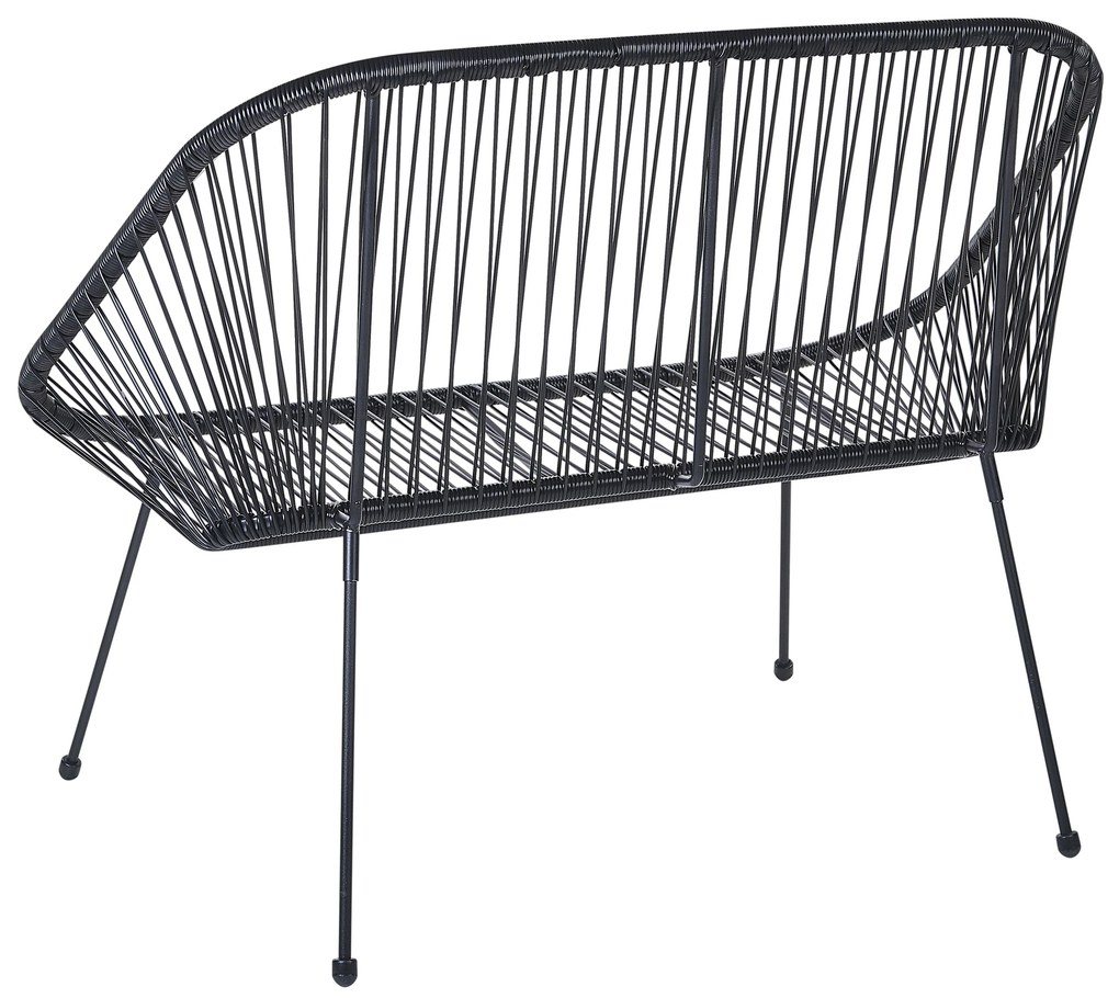 Fekete rattan kerti pad 114 cm ACAPULCO Beliani