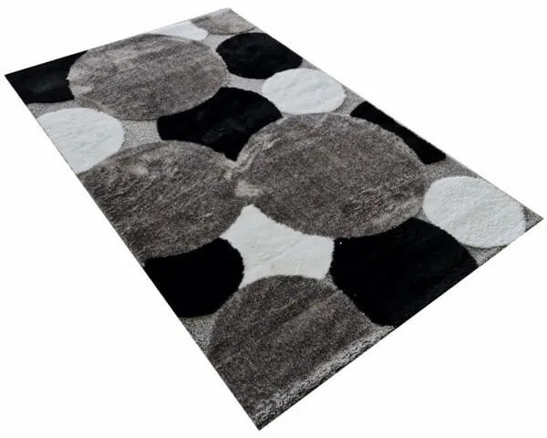 Baker modern shaggy szőnyeg 150 x 230 cm szürke fekete