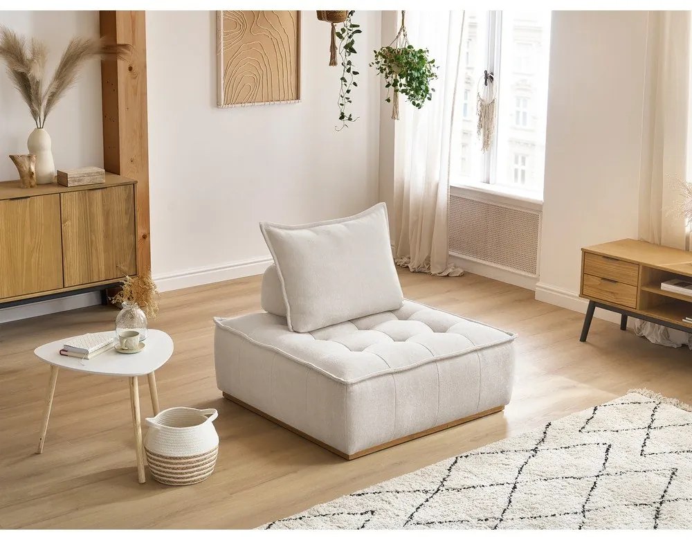 Fehér zsenília fotel Elisa – Bobochic Paris