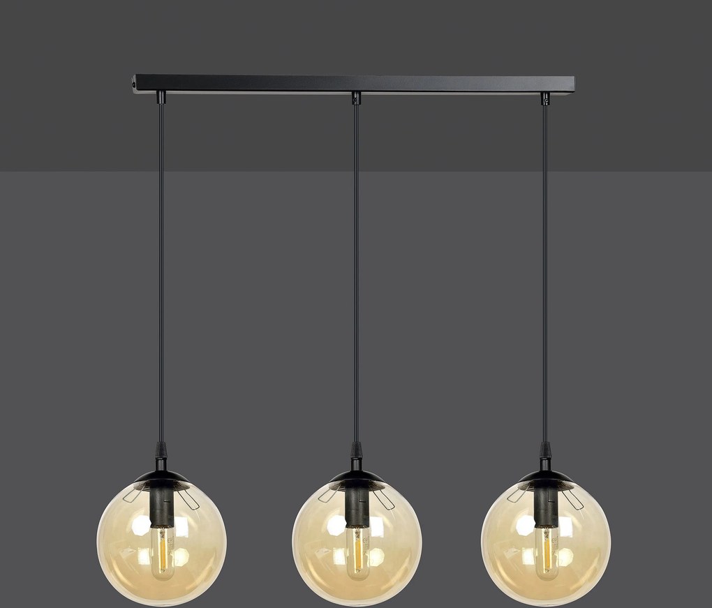 Emibig modern függeszték cosmo borostyán fekete emi713/3