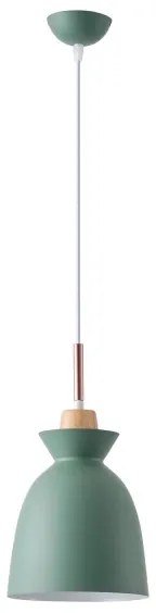 Csillár zsinóron 1xE27/15W/230V zöld átm. 19,5 cm